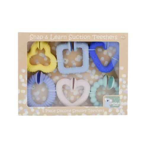 Koala Dream Silicone Baby Snap & Learn Sensory Soothing Gum Teethers 4m+