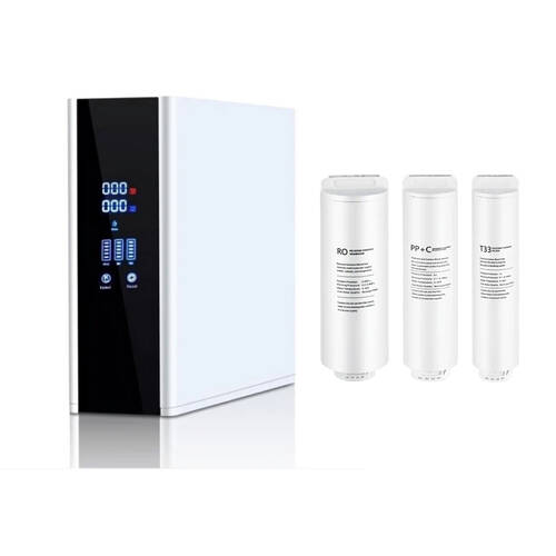Cara Water CA5001 Under Sink RO Water Filter w/ RO & PP+C & T33 Filter Refill