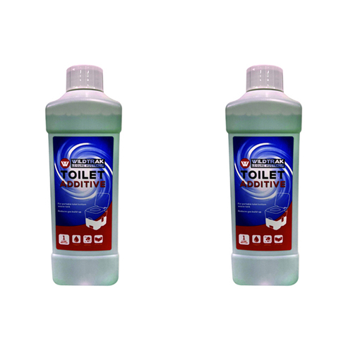 2x Wildtrak 1L Liquid Toilet Additive Bottle For Portable Bottom Waste Tank