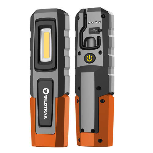 2pc Wildtrak Rechargeable Handheld Work Light Water Resistant Lamp