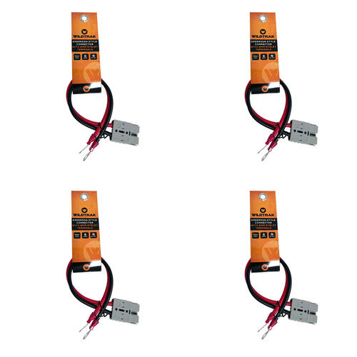 4PK Wildtrak 50A Anderson Connector 8MM Eyelet 8AWG 30cm Black and Red