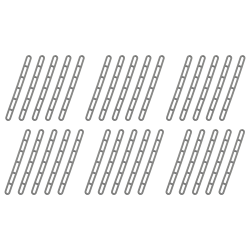 6x 5pc Wildtrak Tensioner Ladder Bands Outdoor Camping 22.5x2.5cm Grey