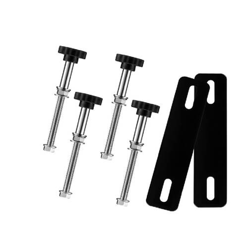 6pc Wildtrak 4x4 Flex Recovery Mounting Kit W/ Straps and Bracket Black