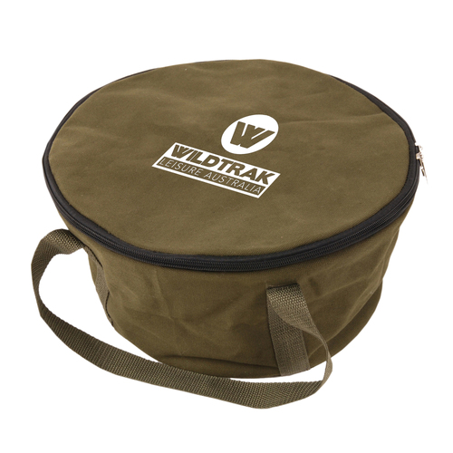 Wildtrak 4.5qt/30cm Canvas Bag For Camp Oven Pot - Green