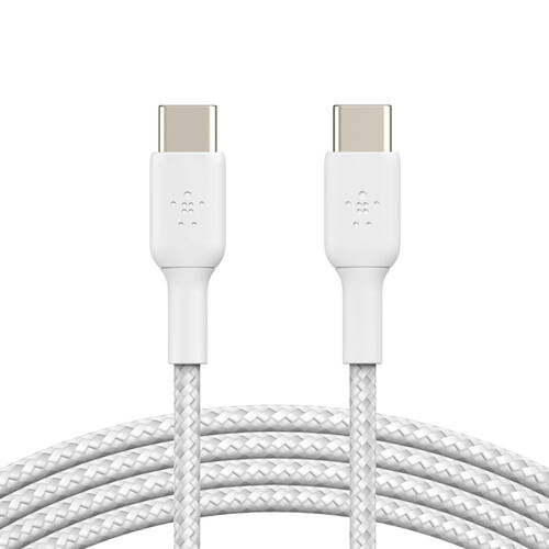 Belkin 1M Braided USB-C to USB-C Cable - White