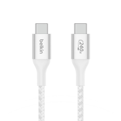 Belkin BoostCharge 1M USB-C To USB-C Braided Cable 240W - White