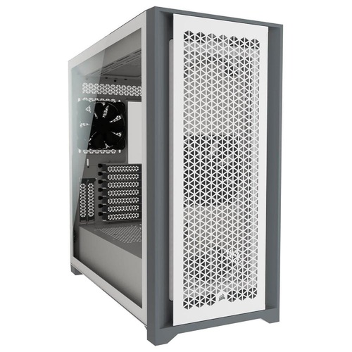Corsair 5000D Tempered Glass E-ATX/ATX Mid Tower Case for Gaming PC - White