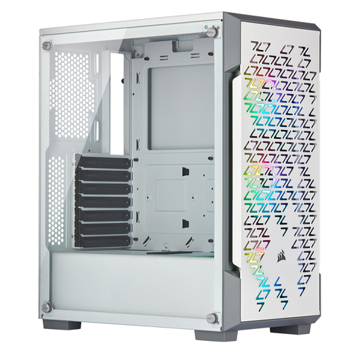 Corsair iCUE 220T RGB Mid Tower ATX//Mini-ITX Case for Gaming PC - White