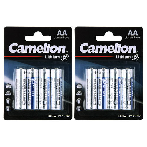 2x 4pc Camelion Lithium High Power Long Lasting AA Batteries