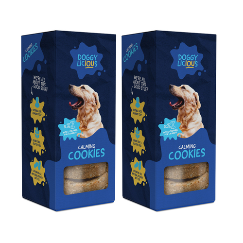 2PK 180g Doggylicious Dog Treat Calming Cookies 