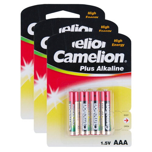 3PK 4pc Camelion Alkaline AAA