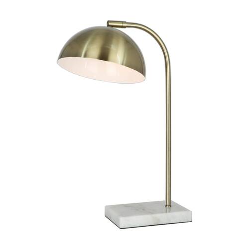 NF-Living Loomy Modern Bedside/Desk Table Brass & Marble Lamp 20x30x47cm