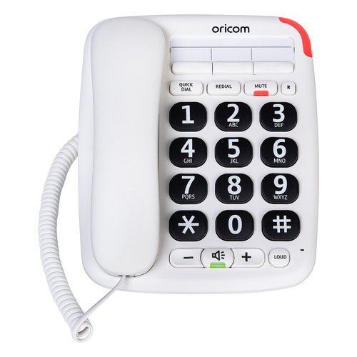 Oricom CARE95 Amplified Big Button Corded Phone w/ Quick Dial NBN Comp