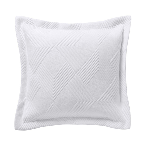 Bianca Cassiano Polyester Jacquard White European Cushion Pillowcase 65x65cm