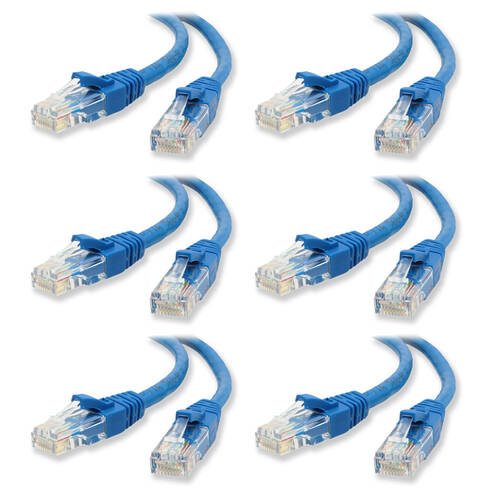 6PK Sansai 10m Blue CAT5e Networking Patch Cable