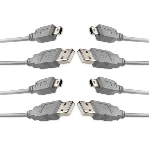 4PK 1.8m 2.0 USB A to Mini B Data Cable