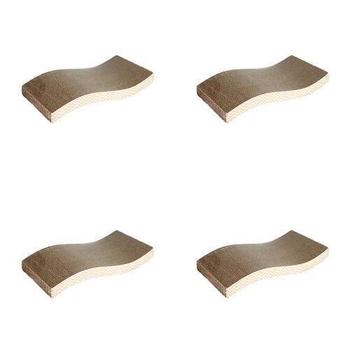 4PK Dudley's World Of Pets Paper Cat Scratcher Furniture Wave