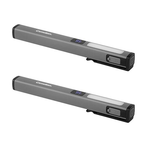 2PK Camelion Rechargeable 2 In 1 Work/Torch Light USB-C Runs Up to 4.5 Hours