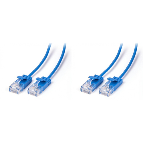 2PK Connect Cable Male CAT6 Network Ethernet Cable 10m - Blue