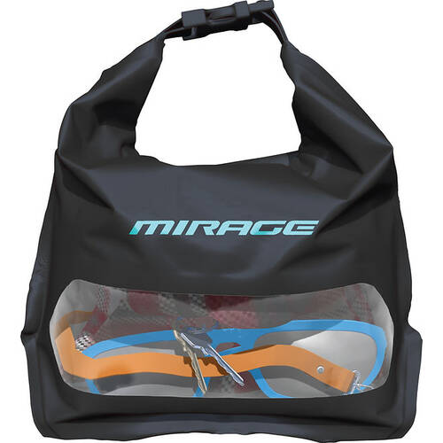 Mirage Water-Resistant Roll-Top Buckle Clear-View Gear Bag 1.6L 23cm Black