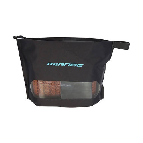 Mirage Water-Resistant Zippered Clear-View Gear Pouch 1L 22.5x15cm Black