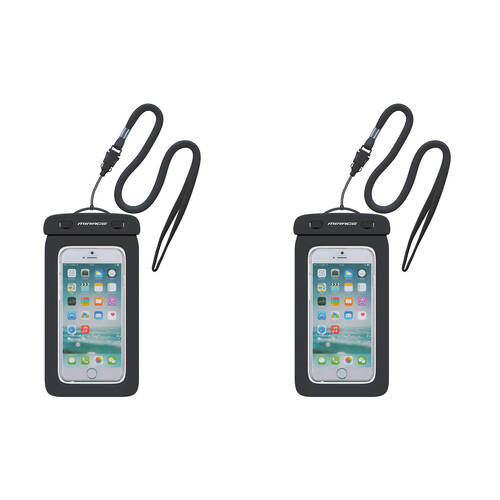 2PK Mirage Waterproof Floating Phone Protective Pouch 6.9inch Black