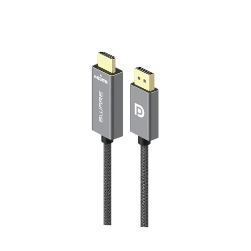 8Ware 1m DisplayPort DP to HDMI Male Adapter Converter Cable - Grey