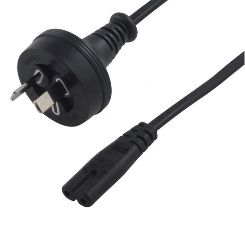 8Ware 2 Pin Core Power Cable 2m AU Plug 240V Wall Duty for Notebook AC Adaptor