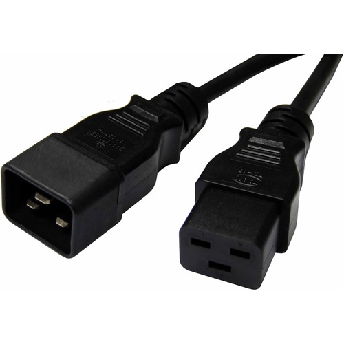 8Ware 3m Extension Cable Lead 15A IEC-C19 to IEC-C20 Male to Female Black
