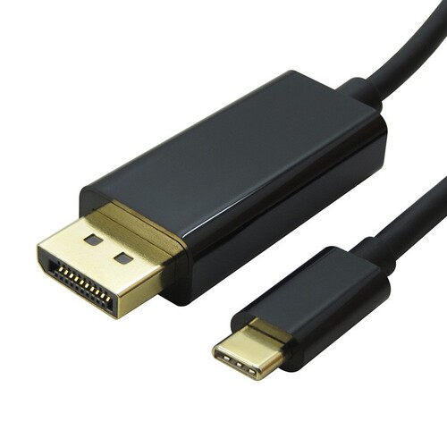 8Ware 2m USB-C to DP DisplayPort Male Cable Adapter/Converter - Black