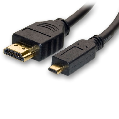8Ware 1.5m Micro HDMI to Male High Speed HDMI Cable w/ Ethernet - Black