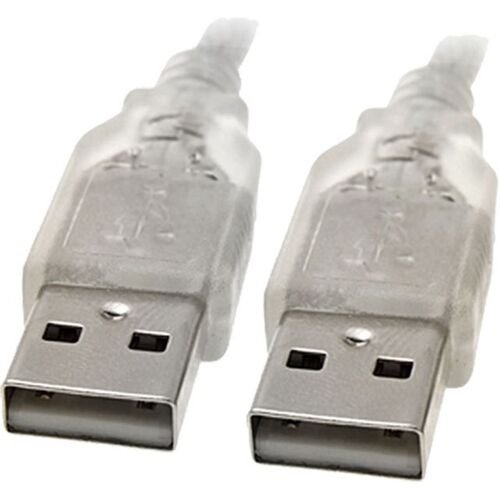 8Ware 3m USB 2.0 Type A Male Cable Connector - Transparent