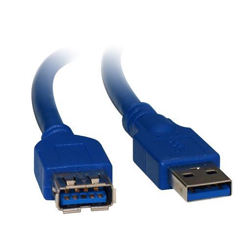 8Ware 1m USB 3.0 Cable A to A Male to Female Extension Connector Blue