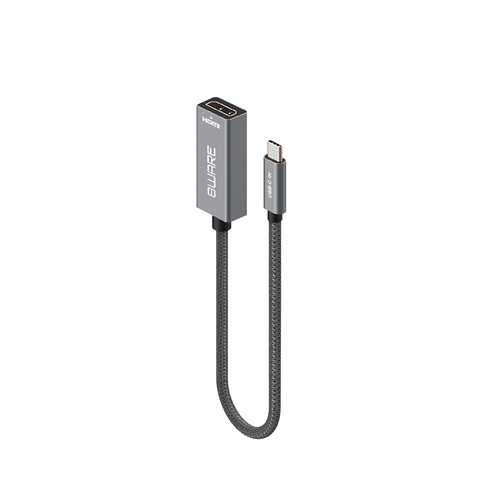 8Ware 10cm USB-C Male to HDMI Female Adapter Converter Cable - Grey