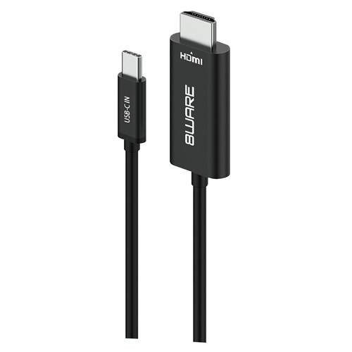 8Ware 1m USB-C to HDMI 4K Male Adapter Converter Cable - Black