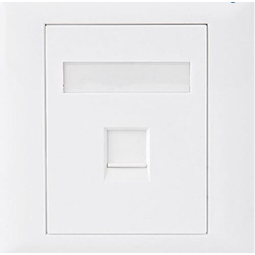 Astrotek CAT5e RJ45 Wall Face Plate 86x86mm 1 Port Socket Kit White