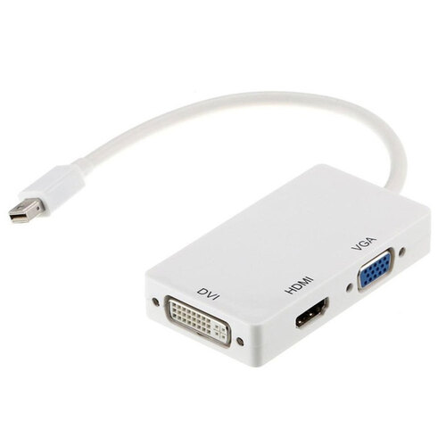 Astrotek 3 in 1 Thunderbolt Mini DisplayPort to HDMI DVI VGA Adapter Cable