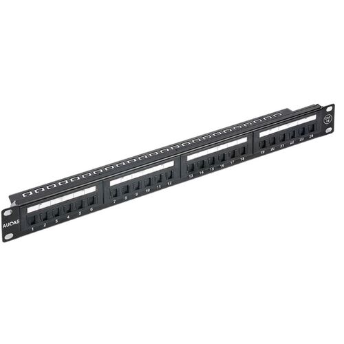 Astrotek 24 Ports UTP Patch Panel CAT6 RJ45 for 19' 1RU Rack Mount Black LS