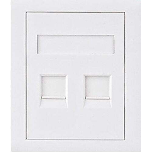 Astrotek CAT6 RJ45 Network Wall Face Plate Outlet 86mm 2 Port Socket Kit LS