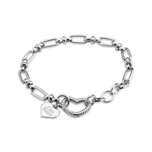 Care Bears Logo Bracelet - Gold Plated Brass - Silver