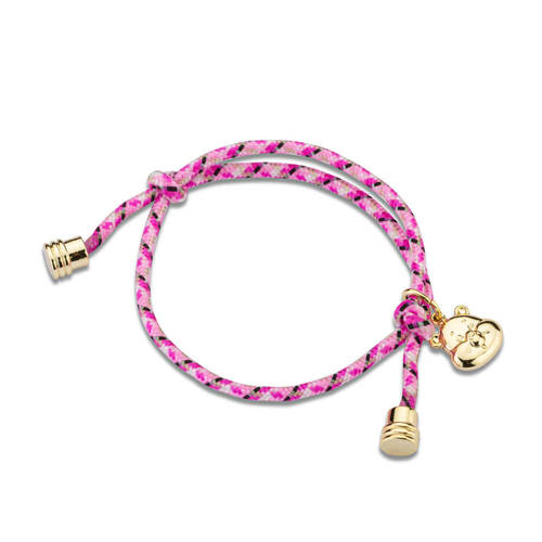 Care Bears Corded Charm Bracelet - Gold Plated Brass - Pink