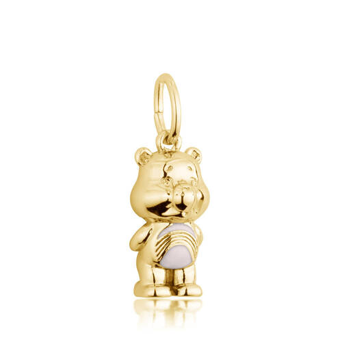 Care Bears Cheer Bear Charm - Gold Plated Brass - Gold