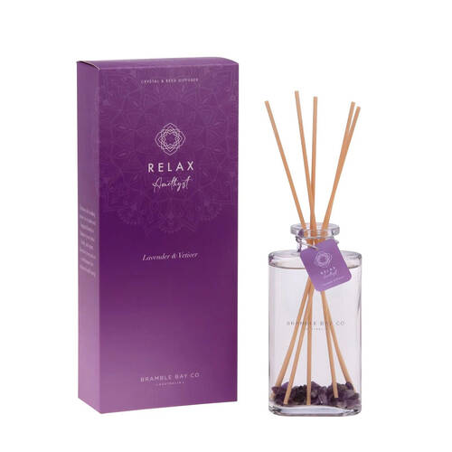 Bramble Bay Diffuser Crystal Boho Relax Amethyst Lavender & Vetiver 150ml