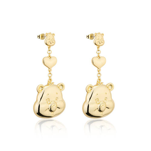 Care Bears Statement Drop Earrings - Gold Plated Brass - Gold
