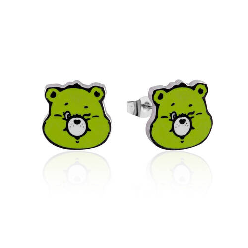 ECC Care Bears Wish Bear Enamel Stud Earrings - Stainless Steel - Green