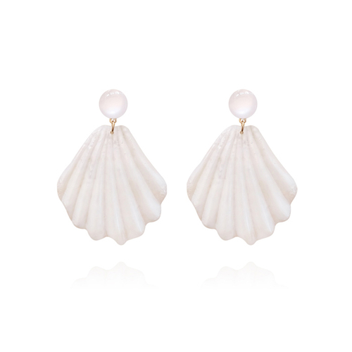Culturesse Shea 8cm Earrings For Pierced Ears - Beige
