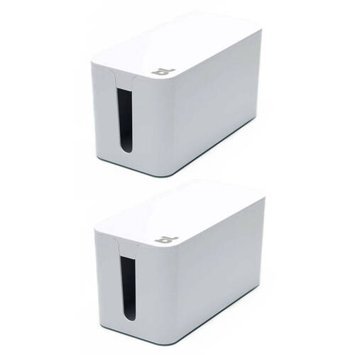 2PK Blue Lounge Mini Cable Box - White