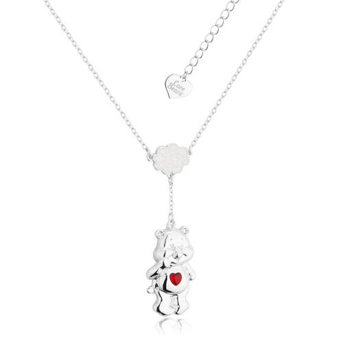 Care Bears Tenderheart Bear Necklace - Gold Plated Brass - Silver