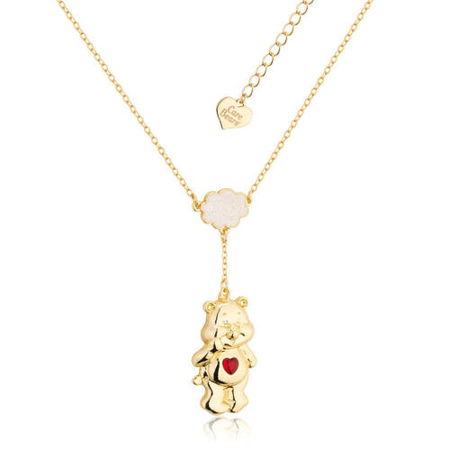 Care Bears Tenderheart Bear Necklace - Gold Plated Brass - Gold