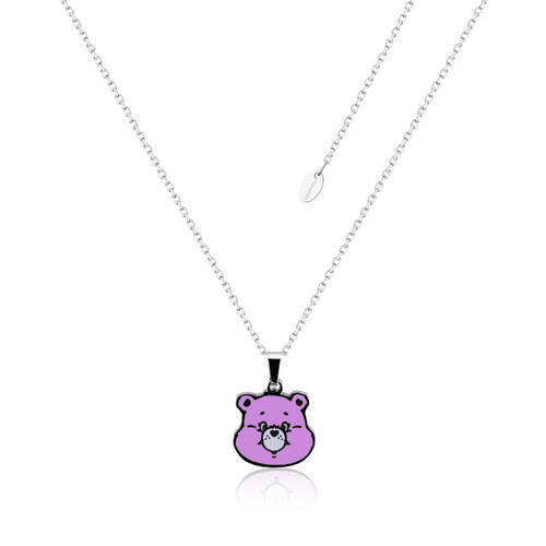 ECC Care Bears Cheer Bear Enamel Necklace - Stainless Steel - Purple